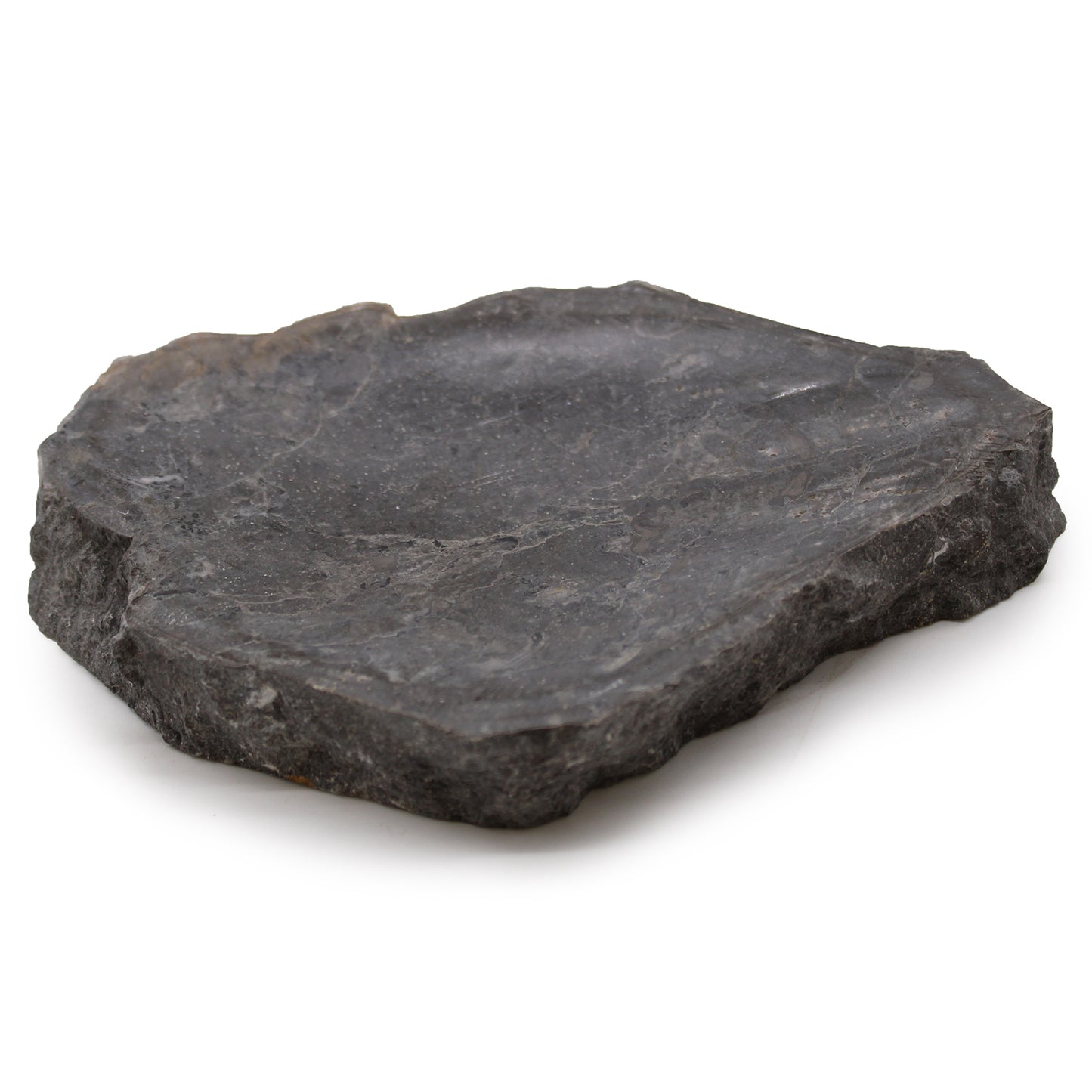 Dabīgs pelēka marmora trauks