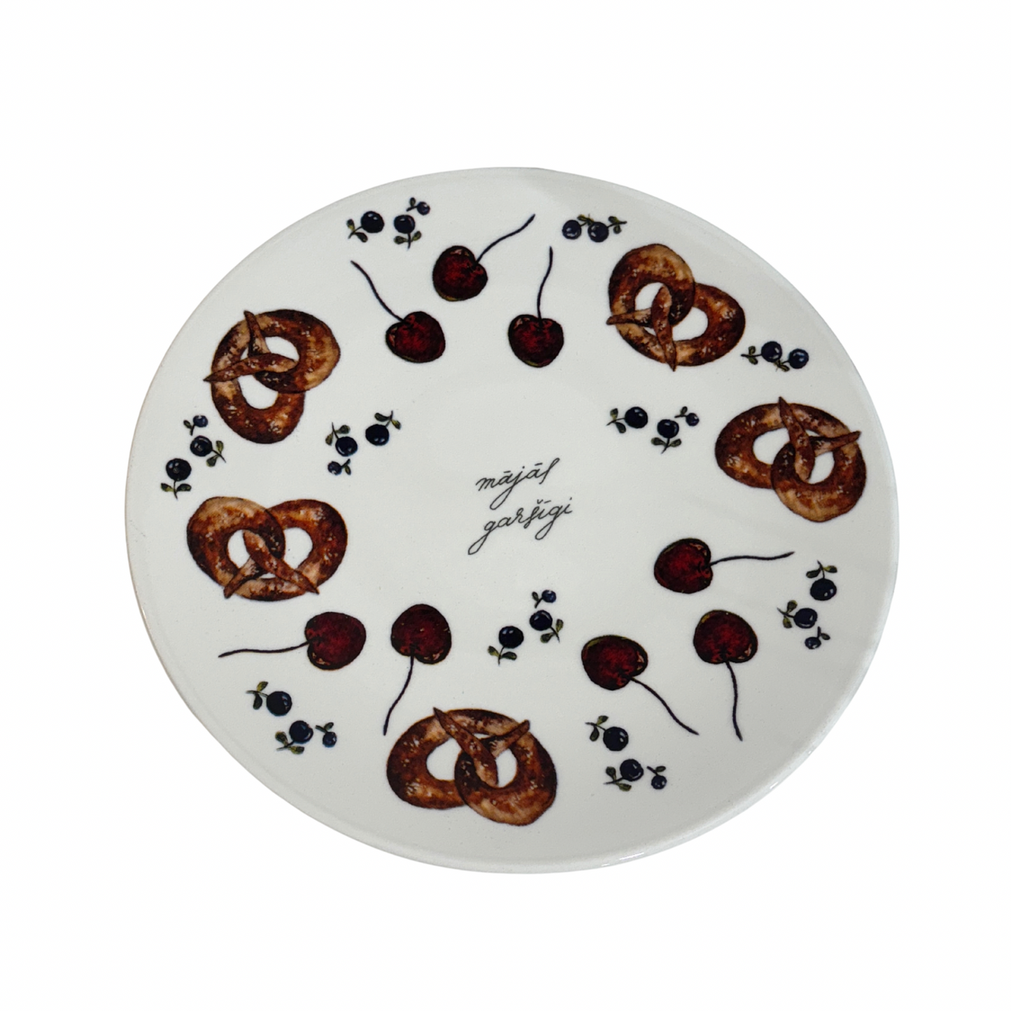 Porcelāna šķīvis - Mājās garšīgi, D25cm