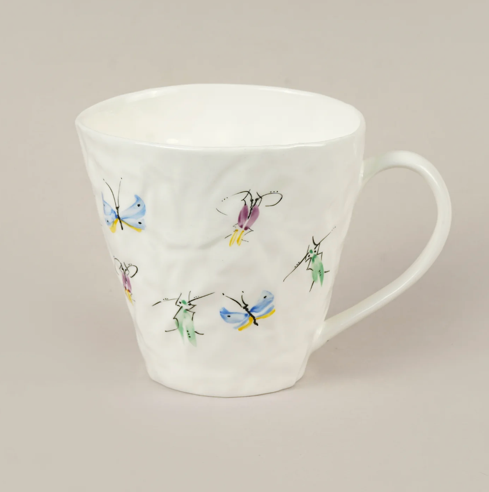 Piebalgas porcelāna burzīta tējas krūze, 500ml
