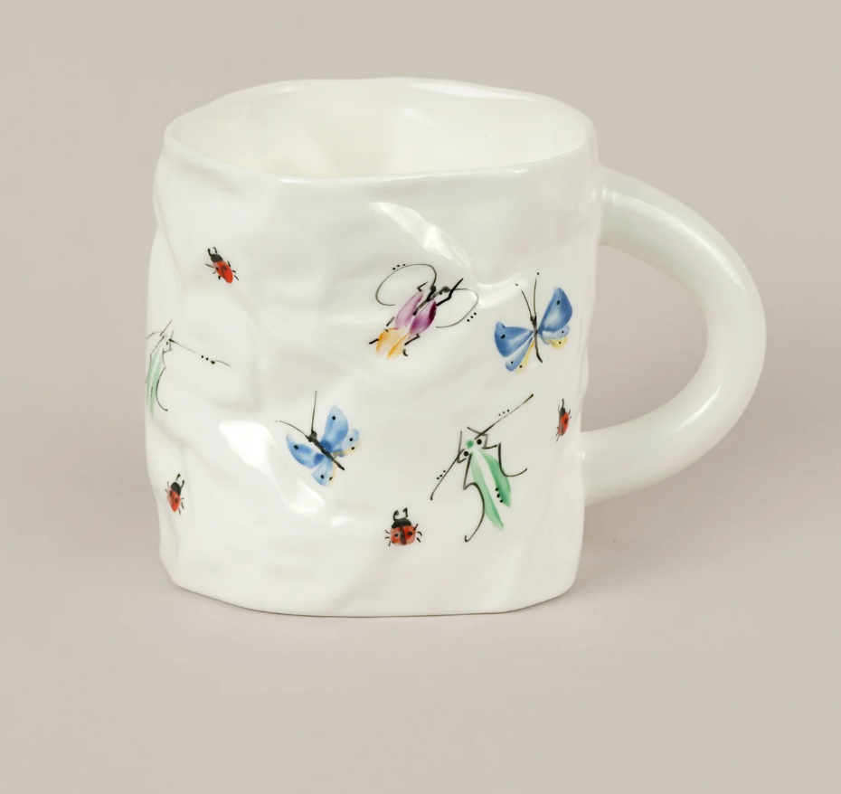 Piebalgas porcelāna burzīta tējas krūze, 400ml