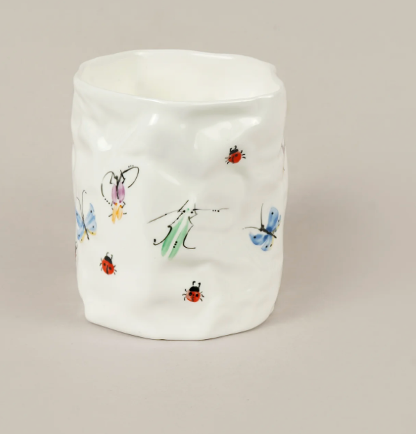 Piebalgas porcelāna burzīta tējas krūze, 400ml