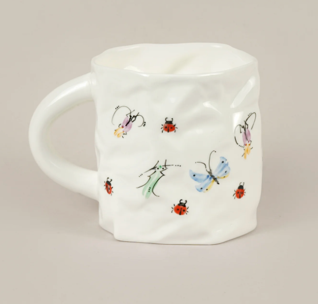 Piebalgas porcelāna burzīta tējas krūze, 400ml