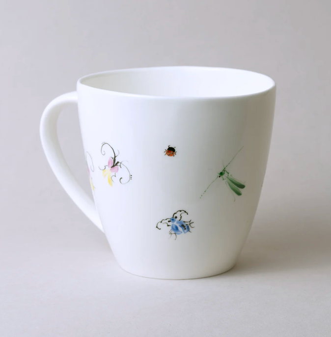 Piebalgas Porcelāna gludā krūze, 380ml