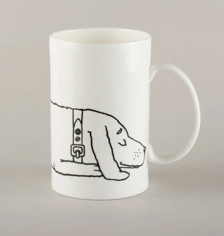 Piebalgas porcelāna krūze ar suni, 400ml