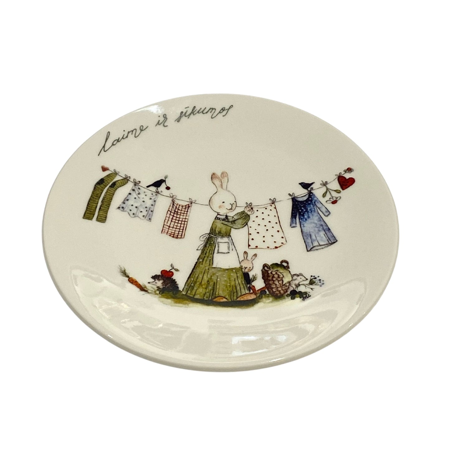 Porcelāna šķīvis - Laime ir sīkumos, D21cm