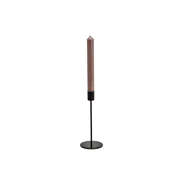 Melns metāla svečturis, H18cm