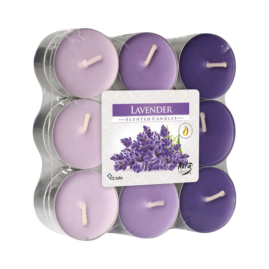 Lavender tea candles 18 pcs. 4h