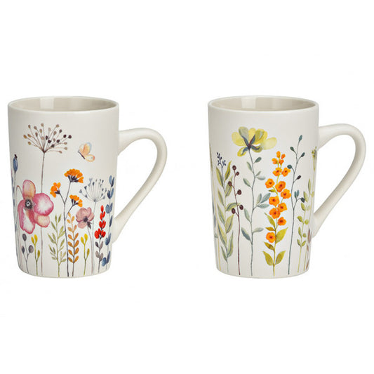 Porcelāna krūze - Pļavas ziedi, 385ml, 2 veidi