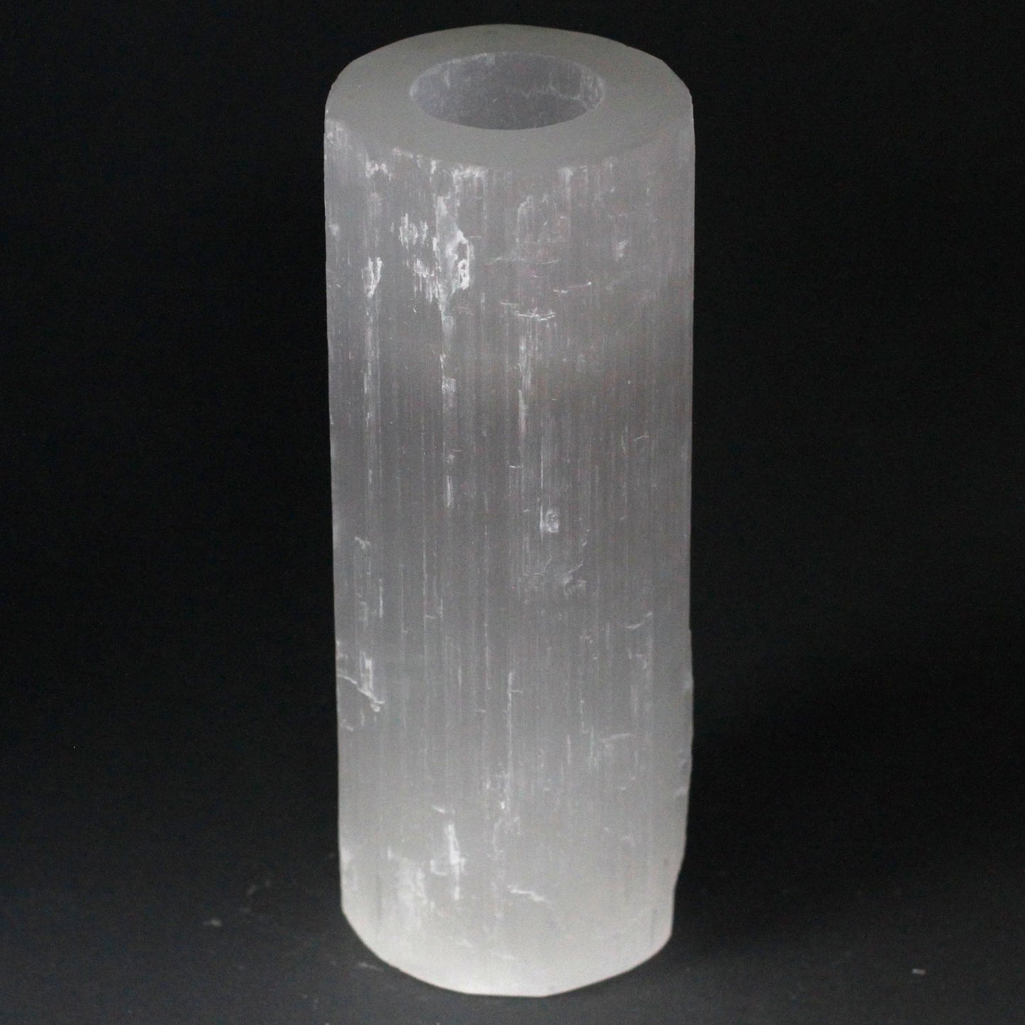 Selenīta kristāla svečturis - Cilindrs, 20cm