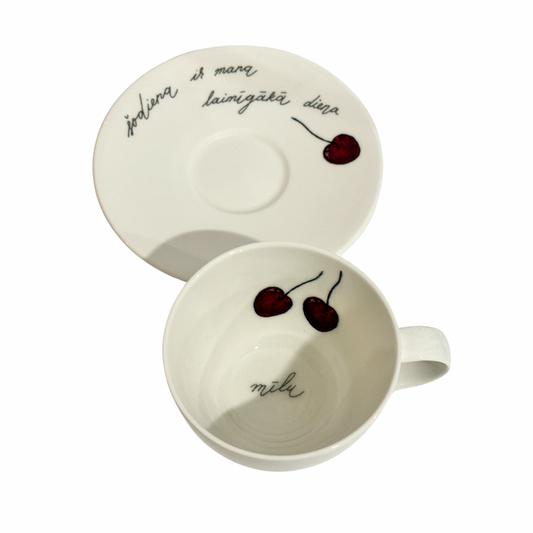 Porcelāna kafijas tase - Mīlu