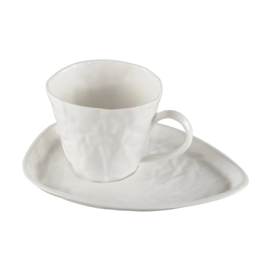 Piebalgas porcelāna kafijas tase ar apakštasi, 250ml