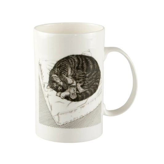 Piebalgas porcelāna krūze ar kaķi, 400ml