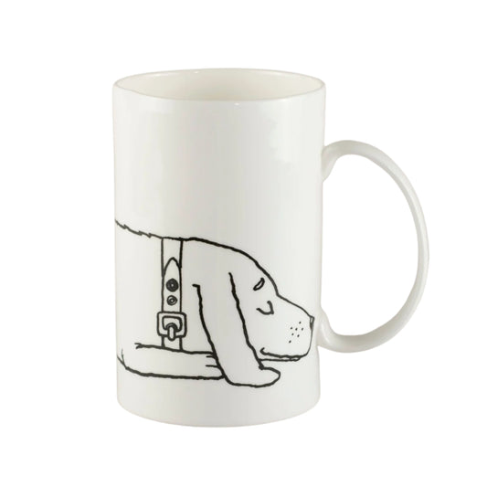 Piebalgas porcelāna krūze ar suni, 400ml