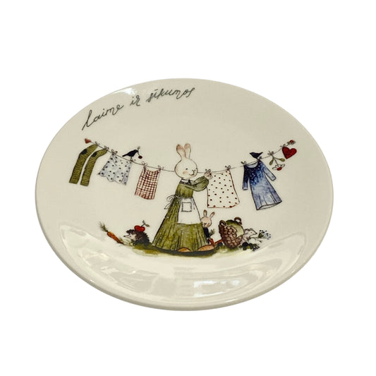 Porcelāna šķīvis - Laime ir sīkumos, D21cm