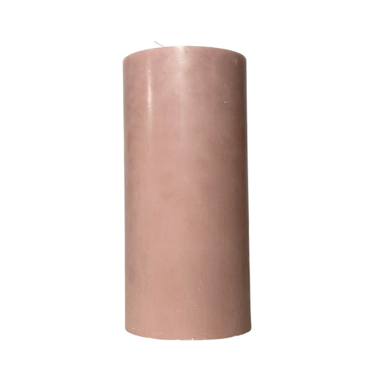Lieta stearīna cilindriska svece - rozā, A15cm