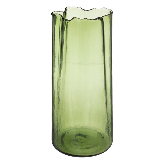 Stikla puķu vāze - Ripple, H32cm