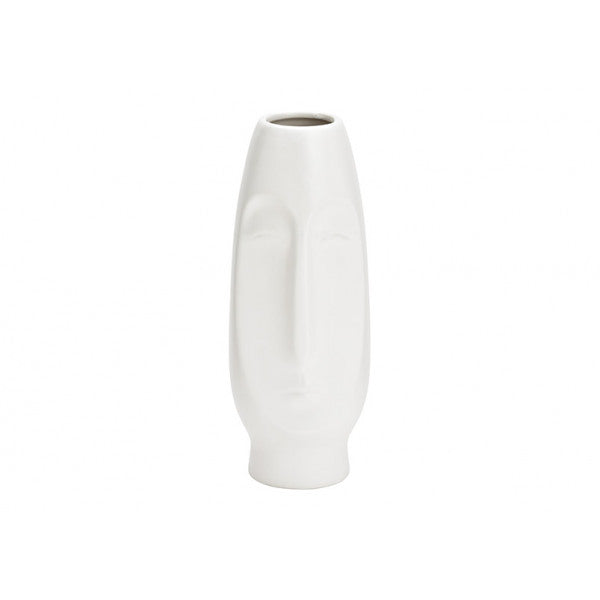 Balta skandināvu dizaina vāze - Seja, H22cm