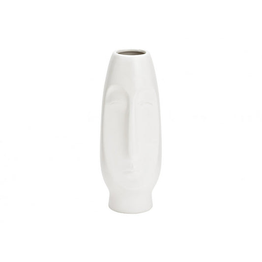 Balta skandināvu dizaina vāze - Seja, H22cm
